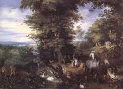 BRUEGHEL, Jan the Elder Adam and Eve in the Garden of Eden (mk25) painting